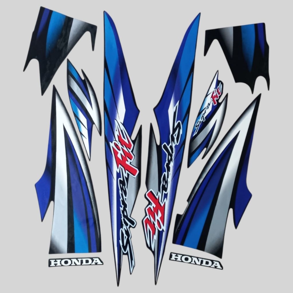 Striping stiker body motor Honda Supra Fit 2003 2004 stiker list bodi motor supra fit tahun 2003-200