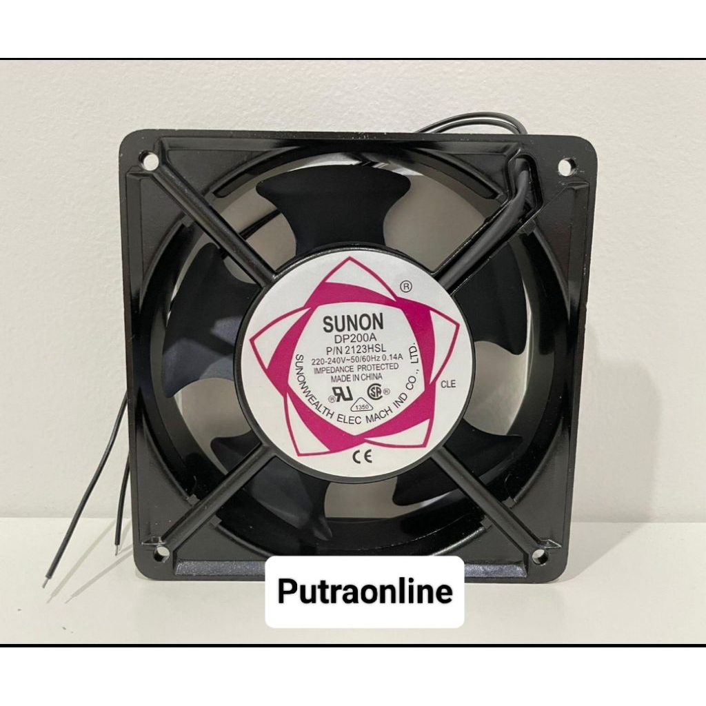 Kipas AC 12x12 cm AC 220 Volt SUNON / kipas 12 cm tebal 3.8 cm AC 220V