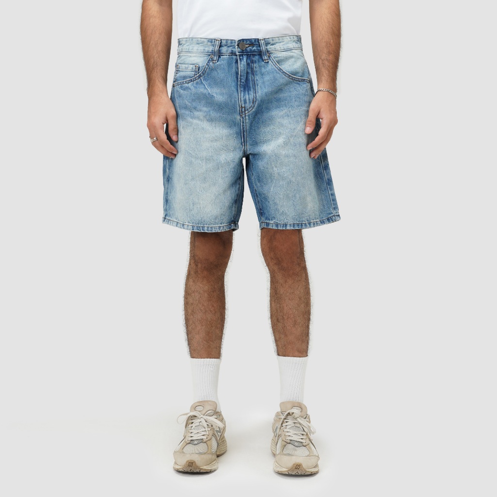 CELCIUS Washed Celana Denim Pendek I31000405C Light Blue