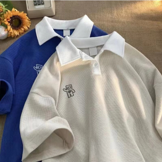 DE SIZE Kaos Polo BEAR Oversize Rugby Polo Shirt Kaos Kerah Big Size ( M - 6XL ) CUSTOM Style Unisex