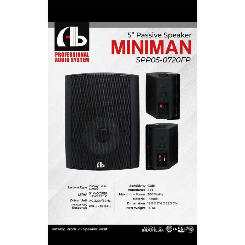 AB Speaker Pasif 5 Inch Cipta Suara Elsound