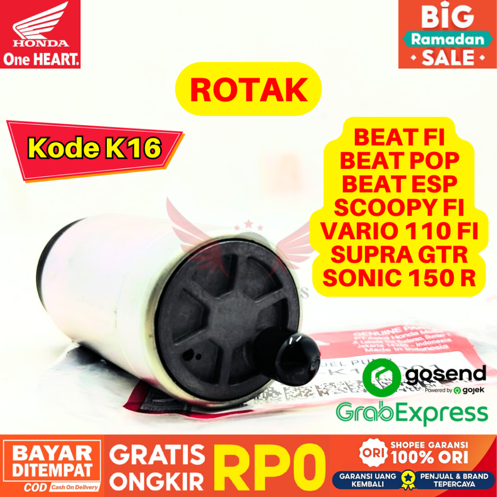 K16 ROTAK DINAMO FUEL PUMP BEAT FI ORIGINAL AHM HONDA, ROTAK HONDA BEAT POP, ROTAK BEAT ESP, ROTAK B