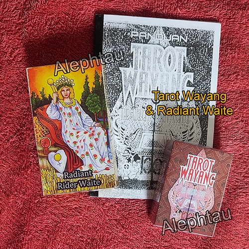 Paket Tarot Radiant Waite dan Tarot Wayang + Panduan Fotocopy, Kartu Tarot Segel Baru