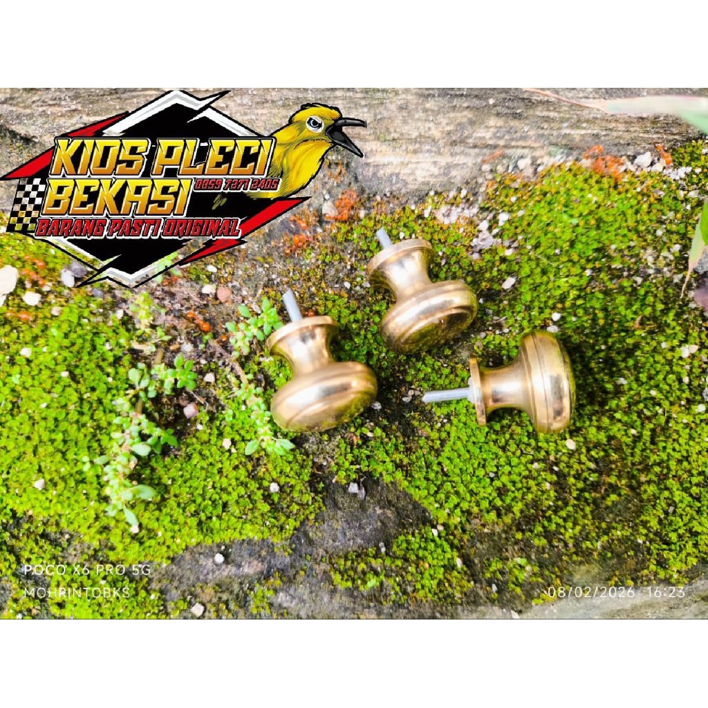 kaki tebok kuningan untuk sangkar pleci lovebird isi 3 pcs jual perset