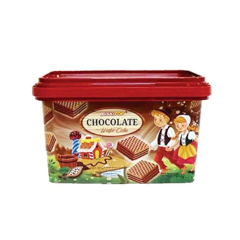 Biskitop Wafer Chocolate Cube 180Gr