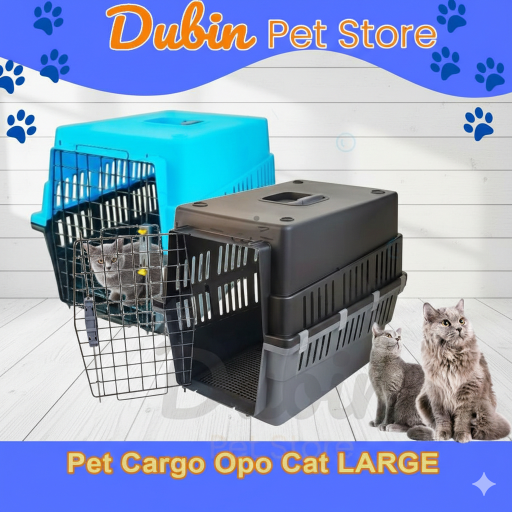 Opo Cat - Pet cargo Large Kandang Kucing hewan Pet carrier termasuk Tray ukuran Jumbo voyager pet ca