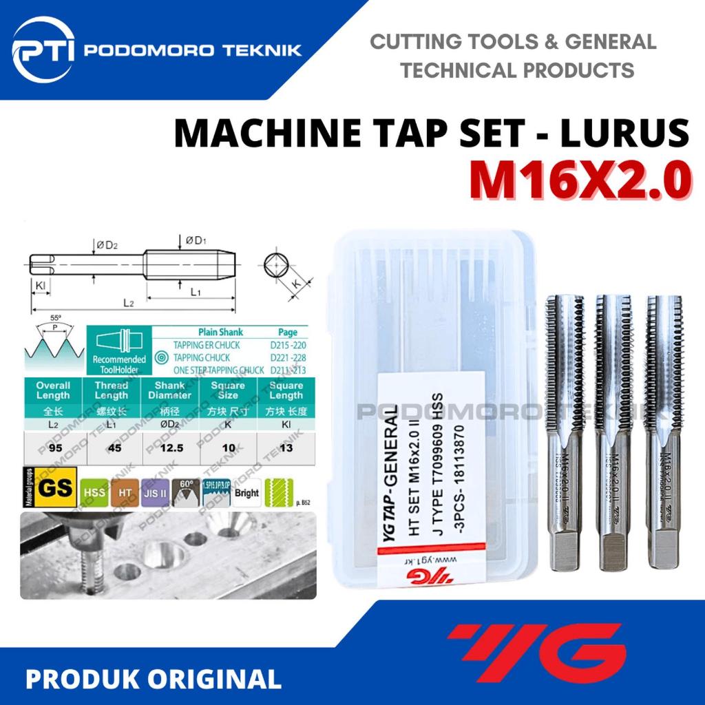 HAND TAP M16 x 2.0 HAND TAP M16x2.0 HAND TAP M16*2.0 MERK YG1