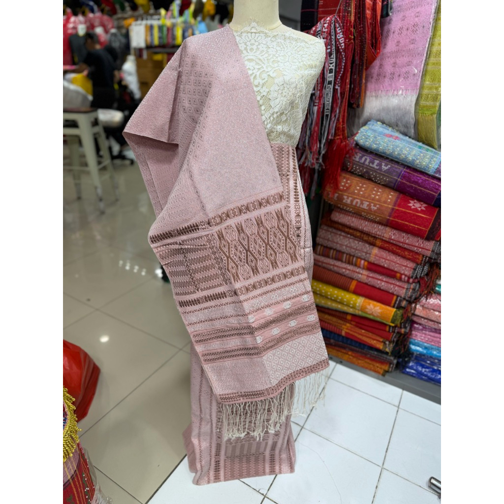 Songket tumtuman tanpa sambung full kristal TTS123