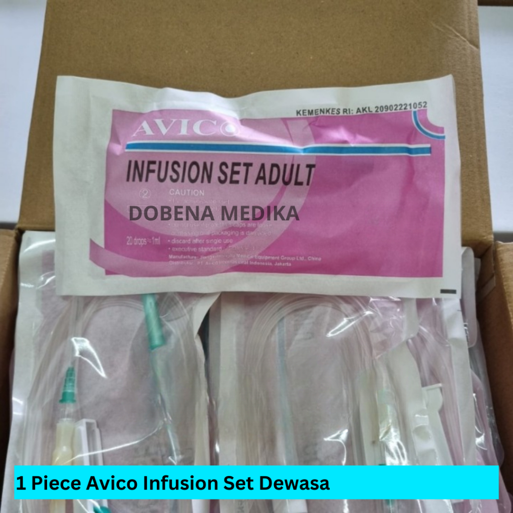 Infus Set Dewasa Avico / Infuset / Infusion Set / Selang Infus