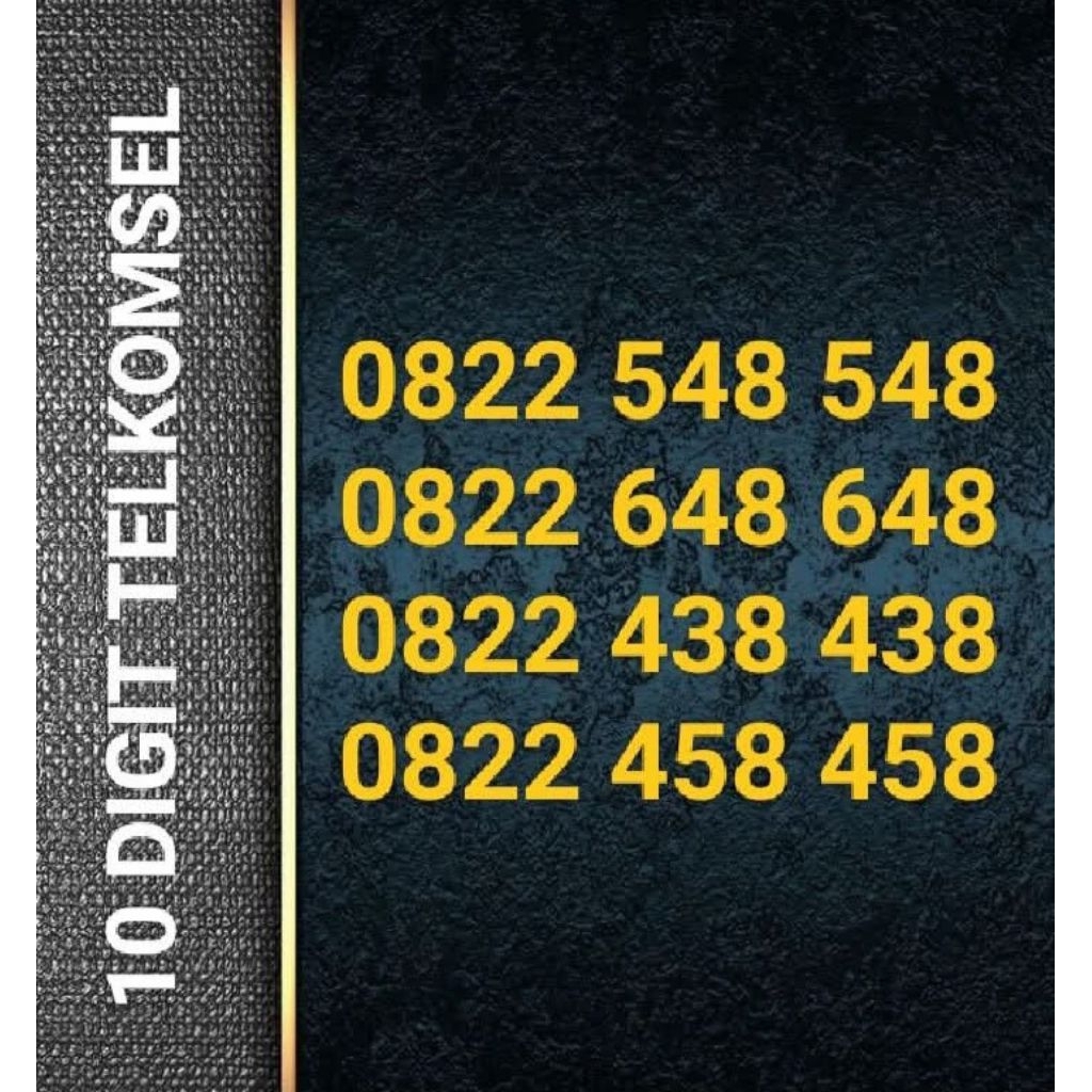 Kartu Perdana Telkomsel Nomor cantik 10 digit ABC ABC - 0822 548 548 0822 648 648 0822 438 438 0822 