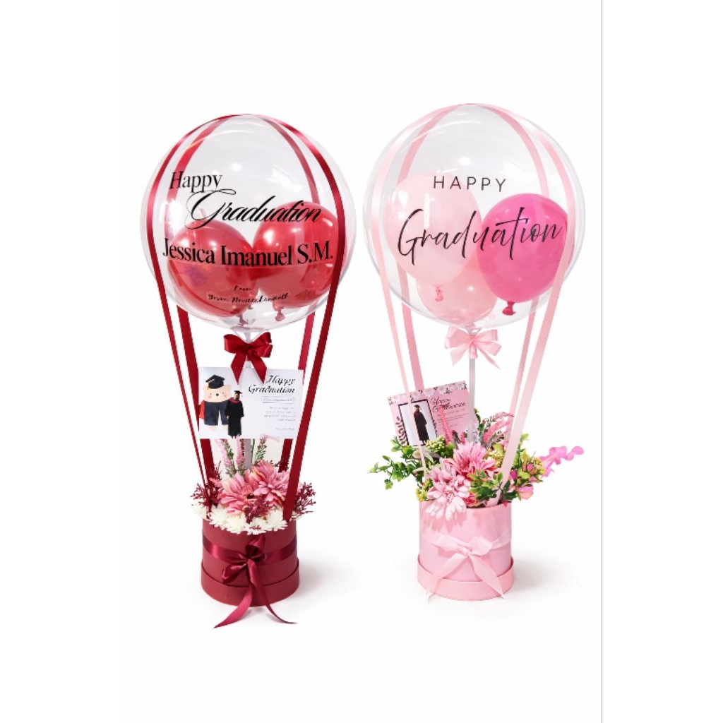 Buket Bucket Bunga Balon Custom