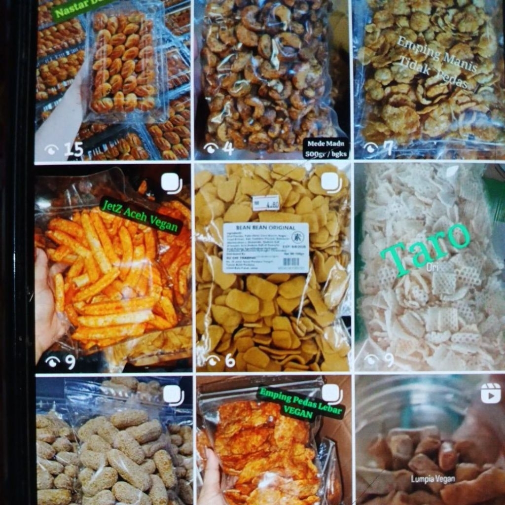 Cemilan Lebaran imlek (500gr) Kue Kering -Snack kacang, sukro, stik,sumpia,emping, makaroni, telur g