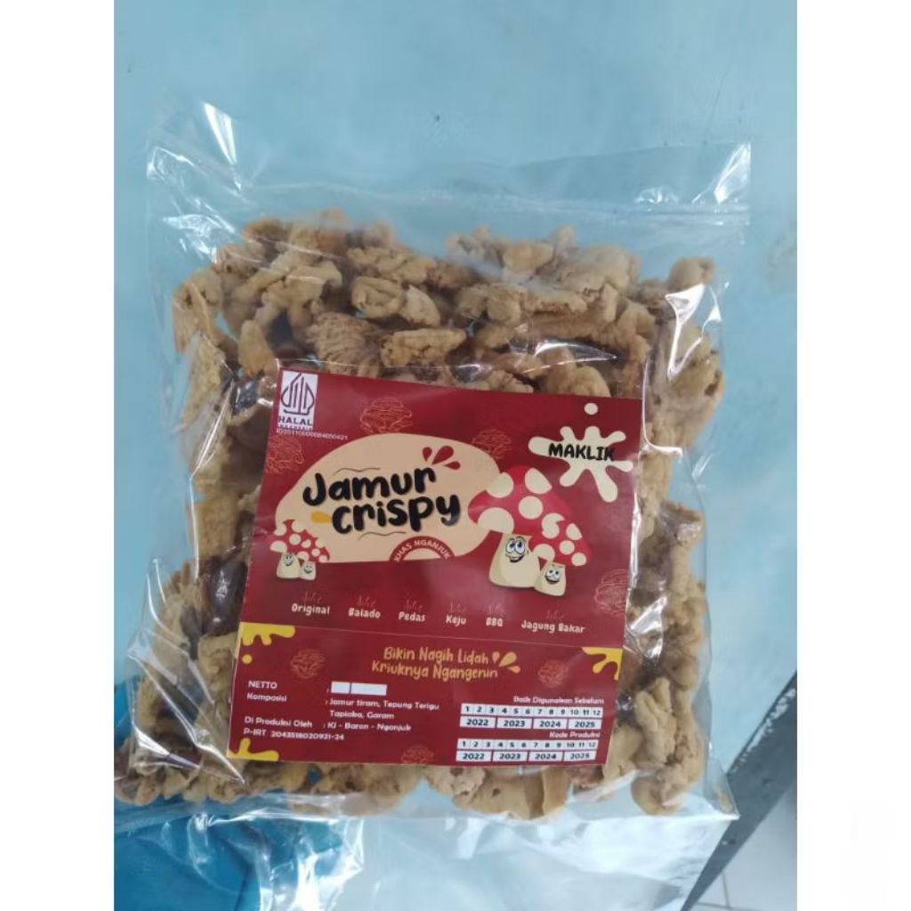 Jamur Crispy kemasan setengah kilo