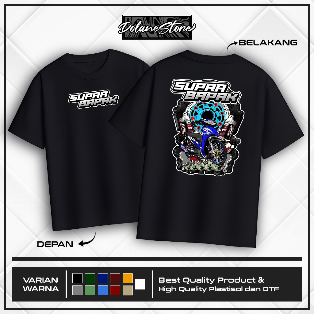 KAOS RACING SUPRA BAPAK V3 - BAJU RACING MOTOR SUPRA BAPAK | FASHION PRIA & WANITA TERBARU