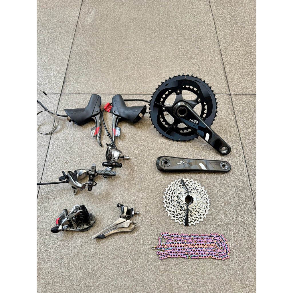 full groupset sram red rimbrake hidrolik (crank sram force)