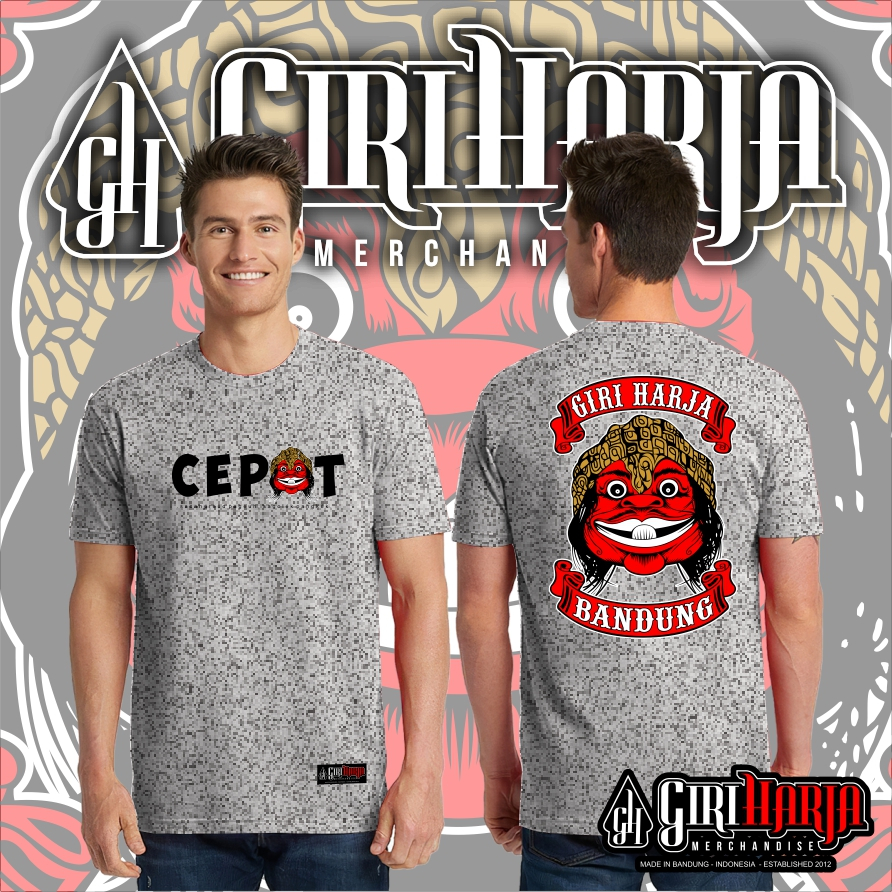 Kaos wayang golek Cepot / kaos wayang golek Giri Harja / Kaos wayang golek sunda / kaos tangan pende