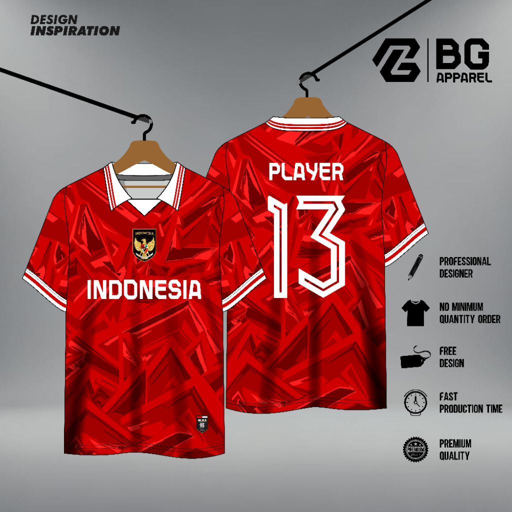 Jersey Mockup Fantasi Timnas Indonesia – Editable CorelDraw | Seri Timnas