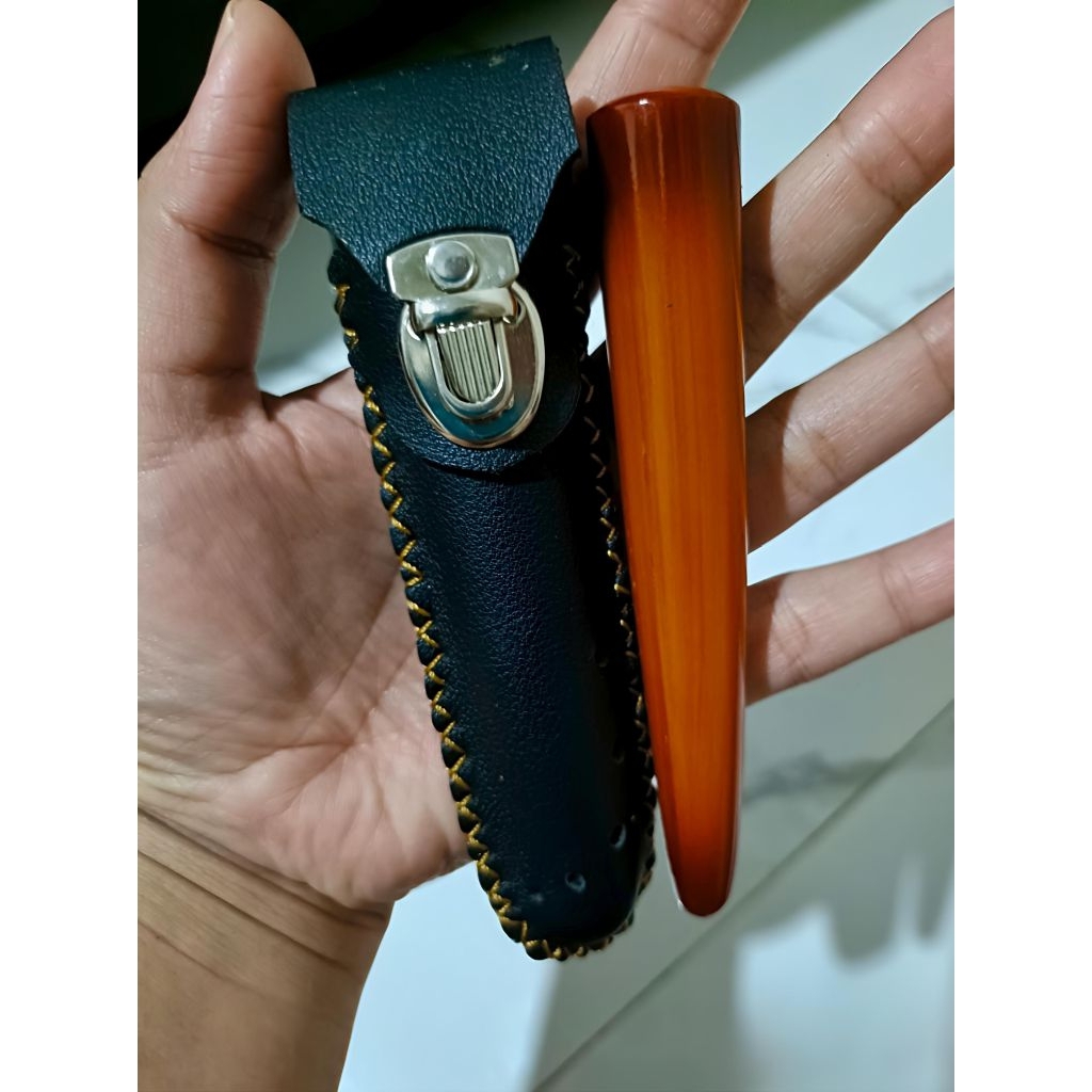 Once pipa Sari gading & sarung kulit asli