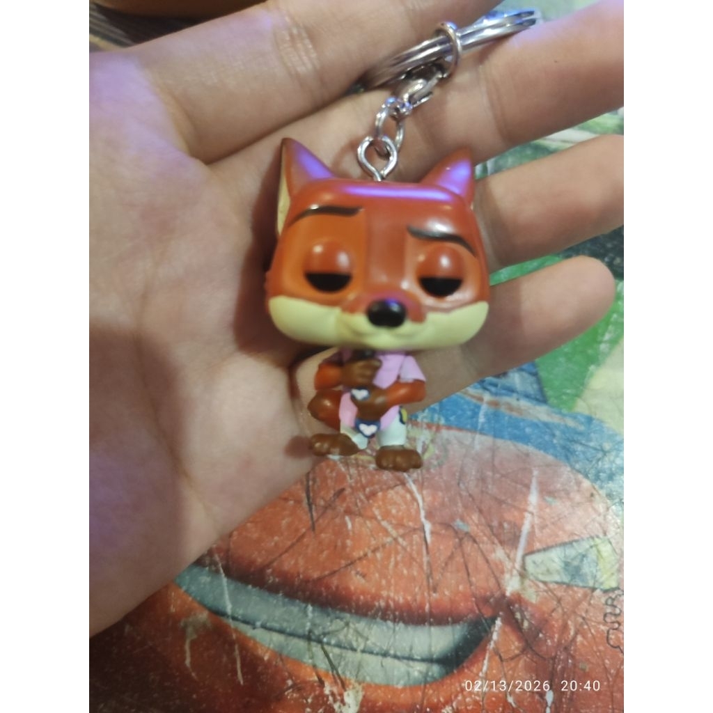 Funko pop keychain Zootopia 2 Nick Wilde