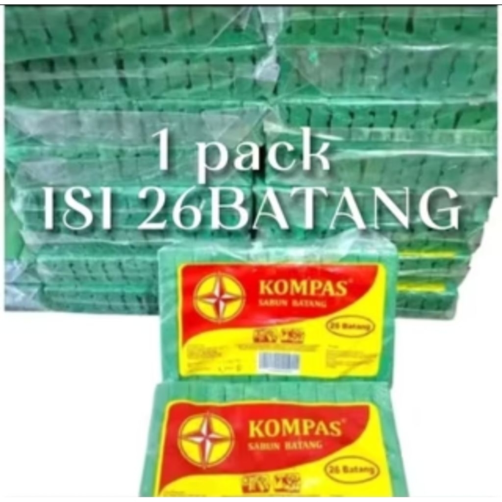 sabun kompas batang//sabun cuci kompas// 1 pack isi 26 batang