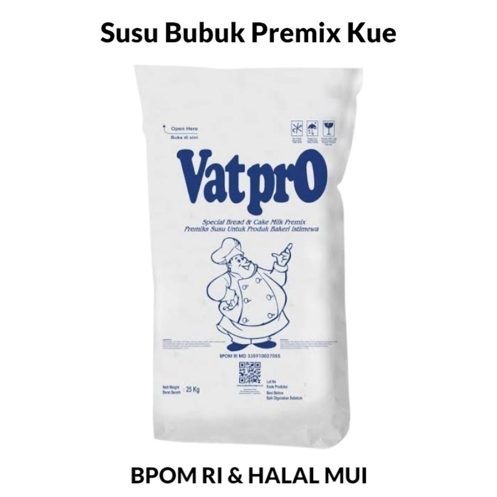 Susu Bubukn Premix Full Cream Vatpro 1 Kg Untuk Kue & Roti / Susu Bubuk Full Cream