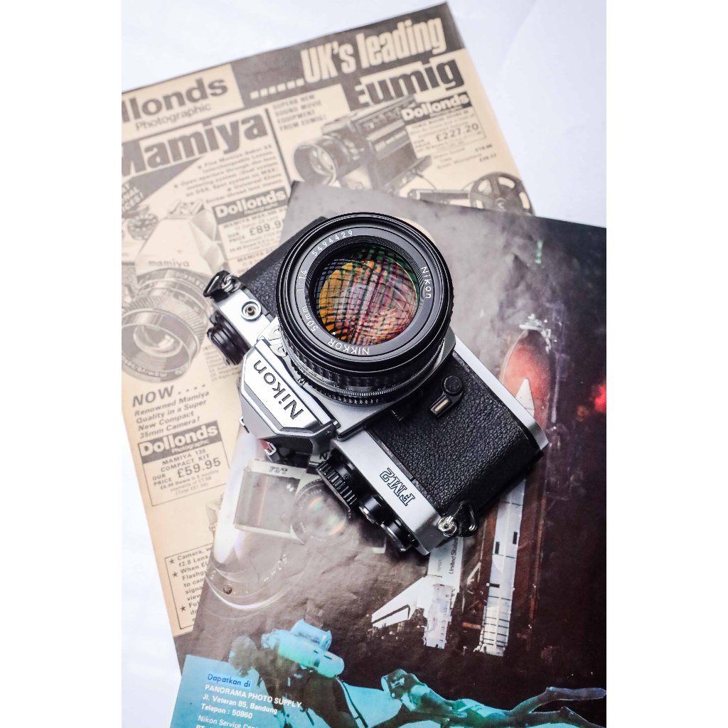 Kamera Analog Nikon FM-2 FM2 kit Nikkor 50mm f1.4 Ais AI-S Mulus Normal