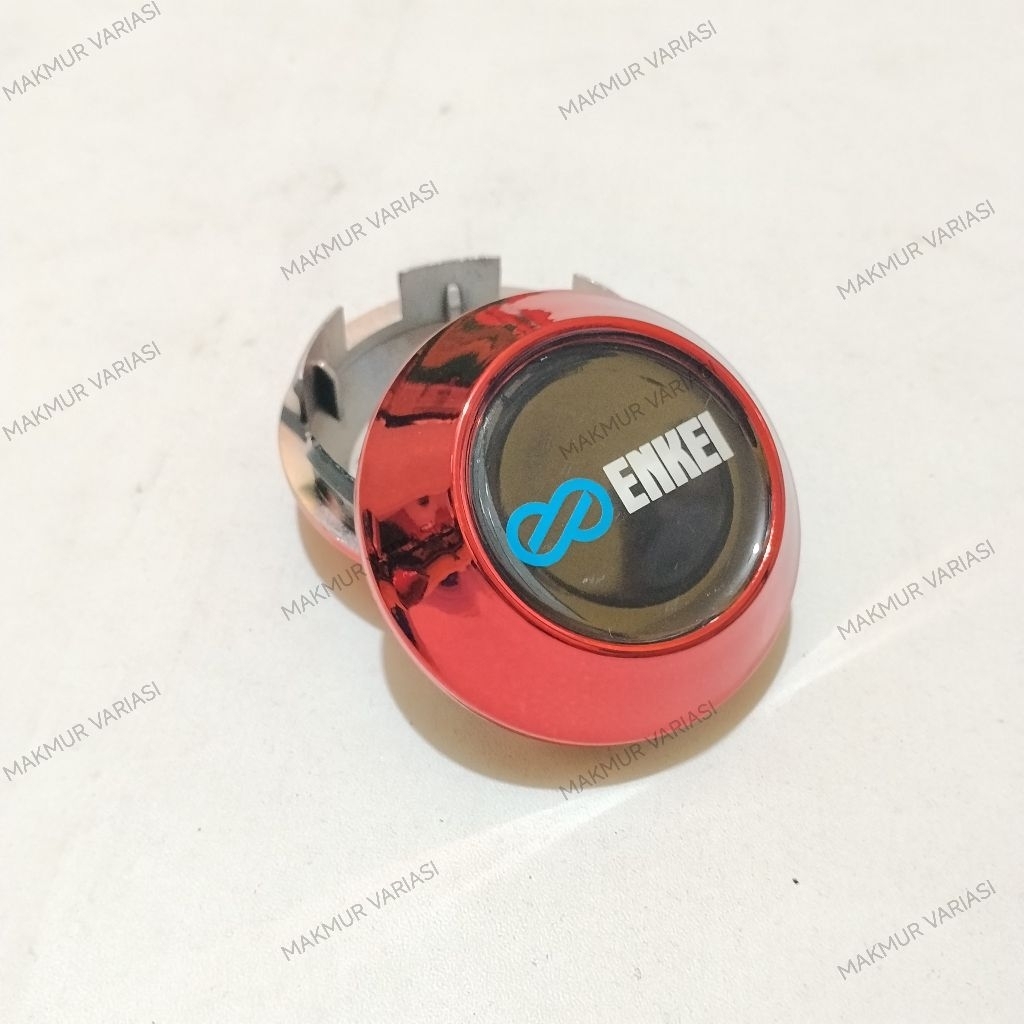 dop roda dop velg racing enkei merah kerucut variasi diameter 6.8 cm