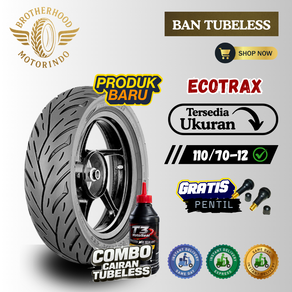 BAN IRC ECOTRAX TUBELESS (110/70-12 / 110 70 12) BAN IRC / BAN RING 12 / BAN TUBLES RING 12 / BAN MO