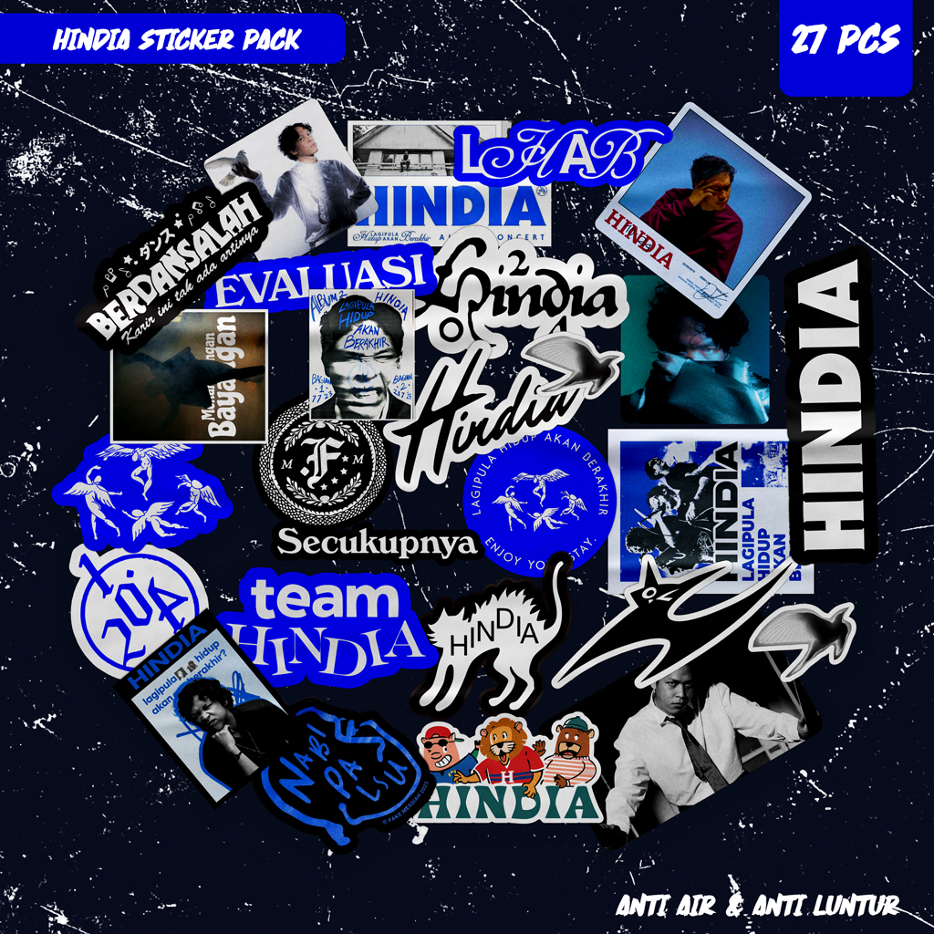 Stiker Band hindia Pack 27 Pcs sticker pack