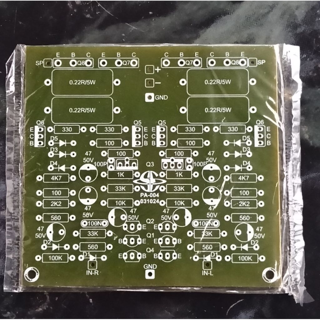 PCB PA 150W OCL Stereo PA 004
