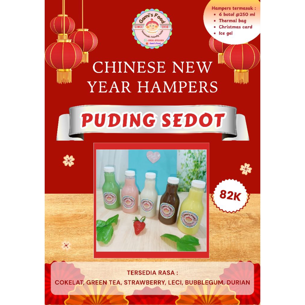 MURAH Hampers CNY/Imlek Puding Sedot Botol Silky Puding Jelly Pudot Murah Enak Ready To Eat Homemade