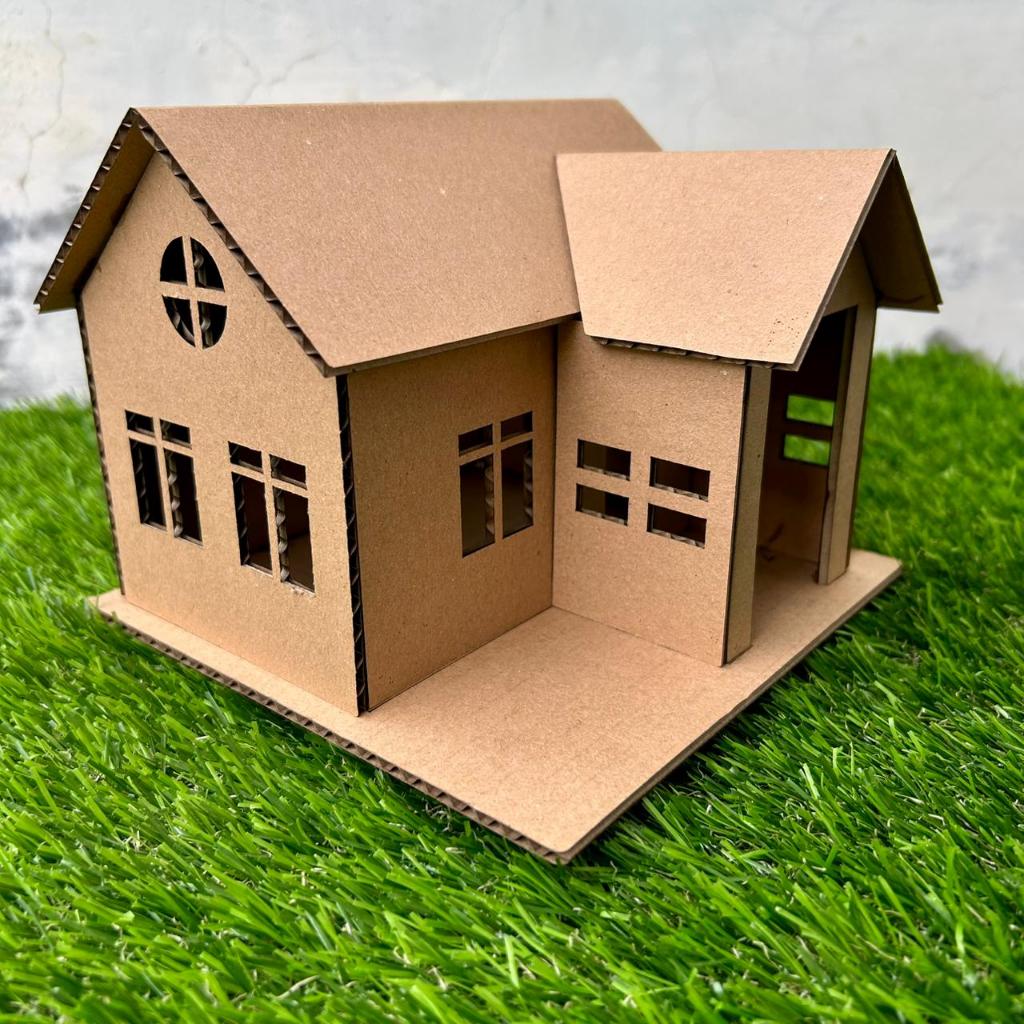 Prakarya Miniatur Rumah Dari Kardus / Miniatur Rumah Dari Kardus / Maket rumah minimalis