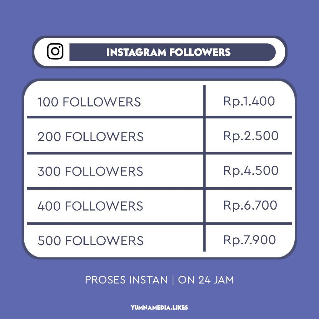 Followers Instagram Permanent, Followers Akun Asli Bukan Bot, di jamin Aman Proses Cepat, Dan Non Dr
