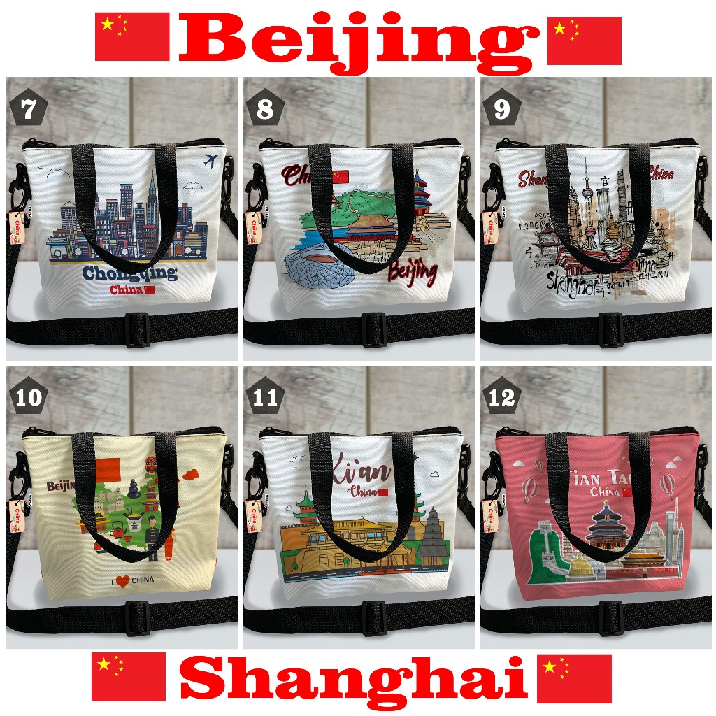 TAS SLING BAG TENG TENG TEMA CHINA BAIJING READY 6 MOTIF SIAP KIRIM NEW CHINESE STYLE