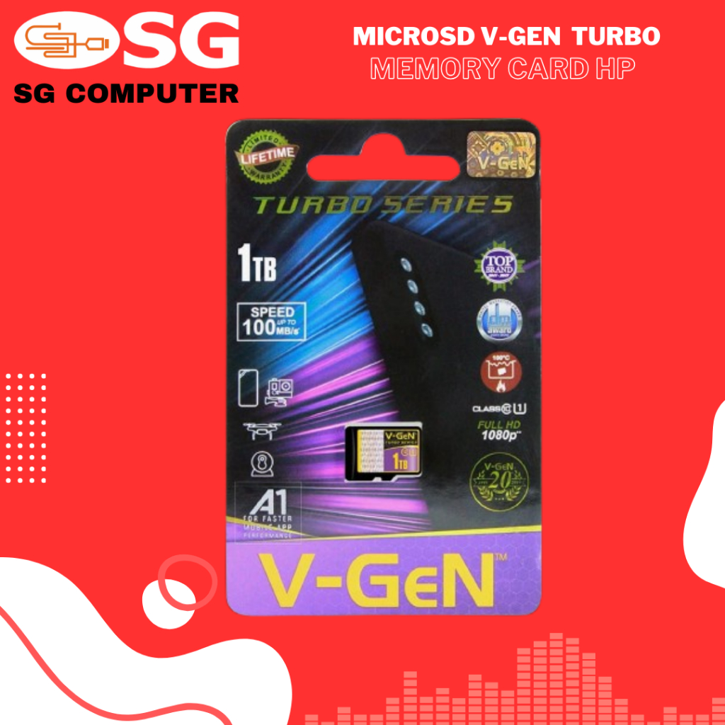 VGEN Micro SD Turbo Series 1TB 2TB Class 10 100MB/s Waterproof