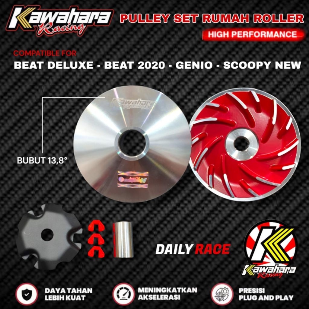 Pulley Set Kawahara Daily Racing Genio Beat Street Beat Deluxe Beat 2020