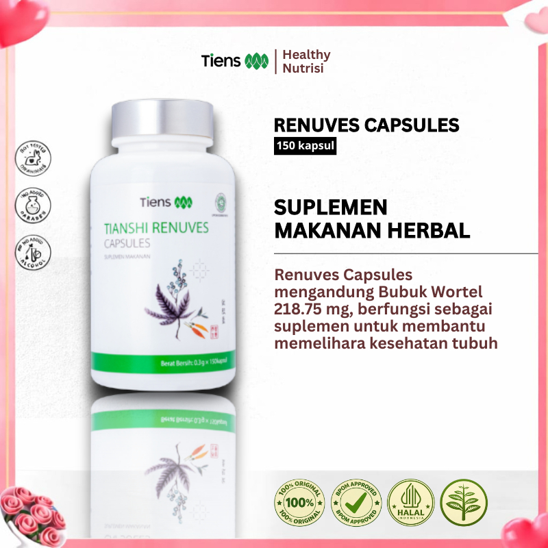 Tiens - Renuves Capsules Suplemen Kesehatan Herbal 150 Kapsul