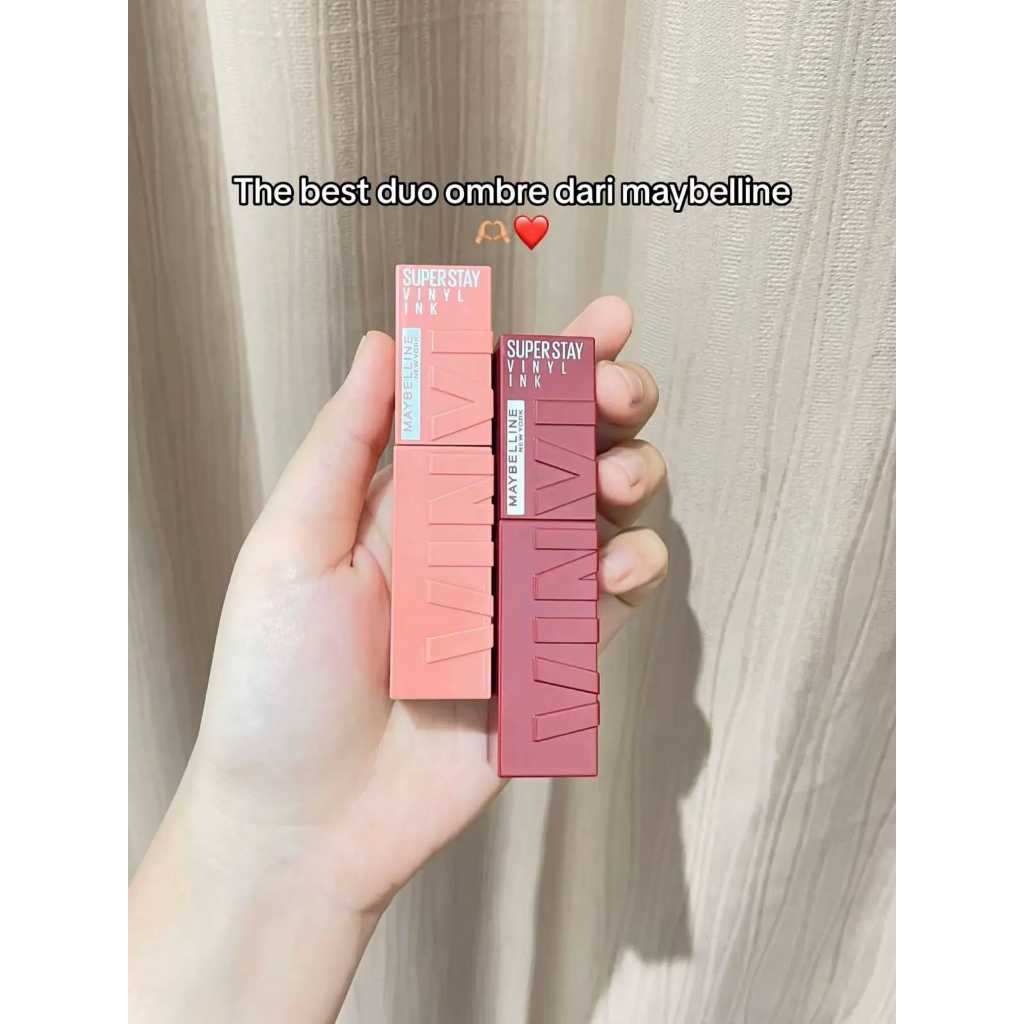 MAYBELLINE - OMBRE 63 X 130 - Superstay Vinyl Ink Lipstik Tahan Lama Waterproof 4.2ml 16 Jam 35 Chee