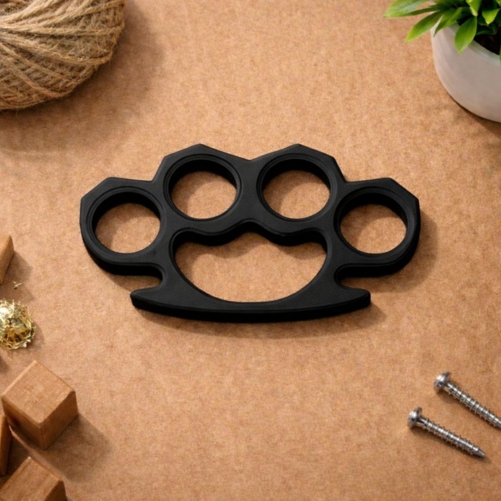 Knuckle Duster Self Defense Alat Tinju Alat Pelindung Diri Bahan Plastik Keras Versi Bentuk Gear