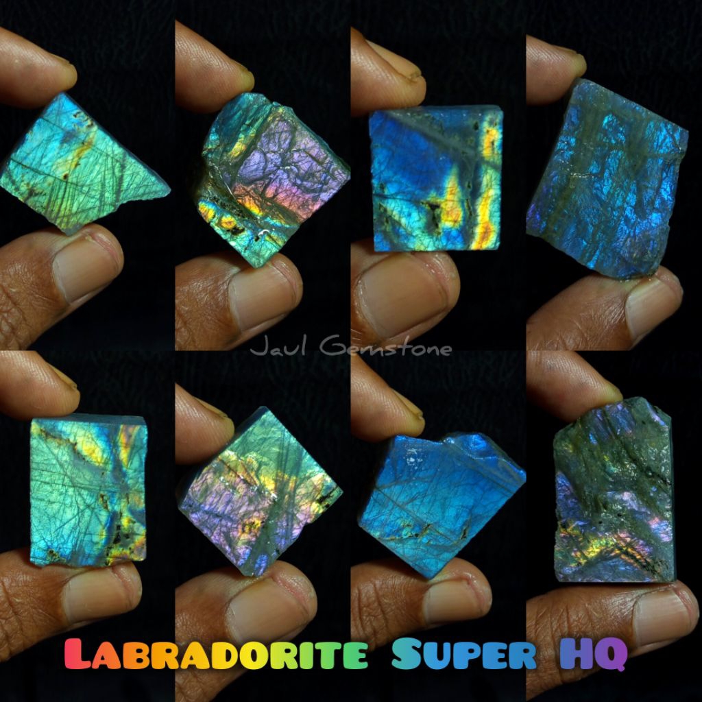 batu labrador super HQ/bahanan batu labrador multicolor natural/bongkahan batu labrador super langka