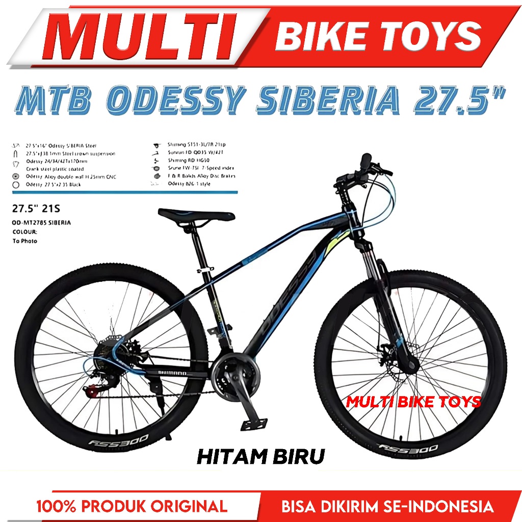 Sepeda Gunung MTB 24 26 27.5 Inch ODESSY SIBERIA 21 Speed Rem double Cakram