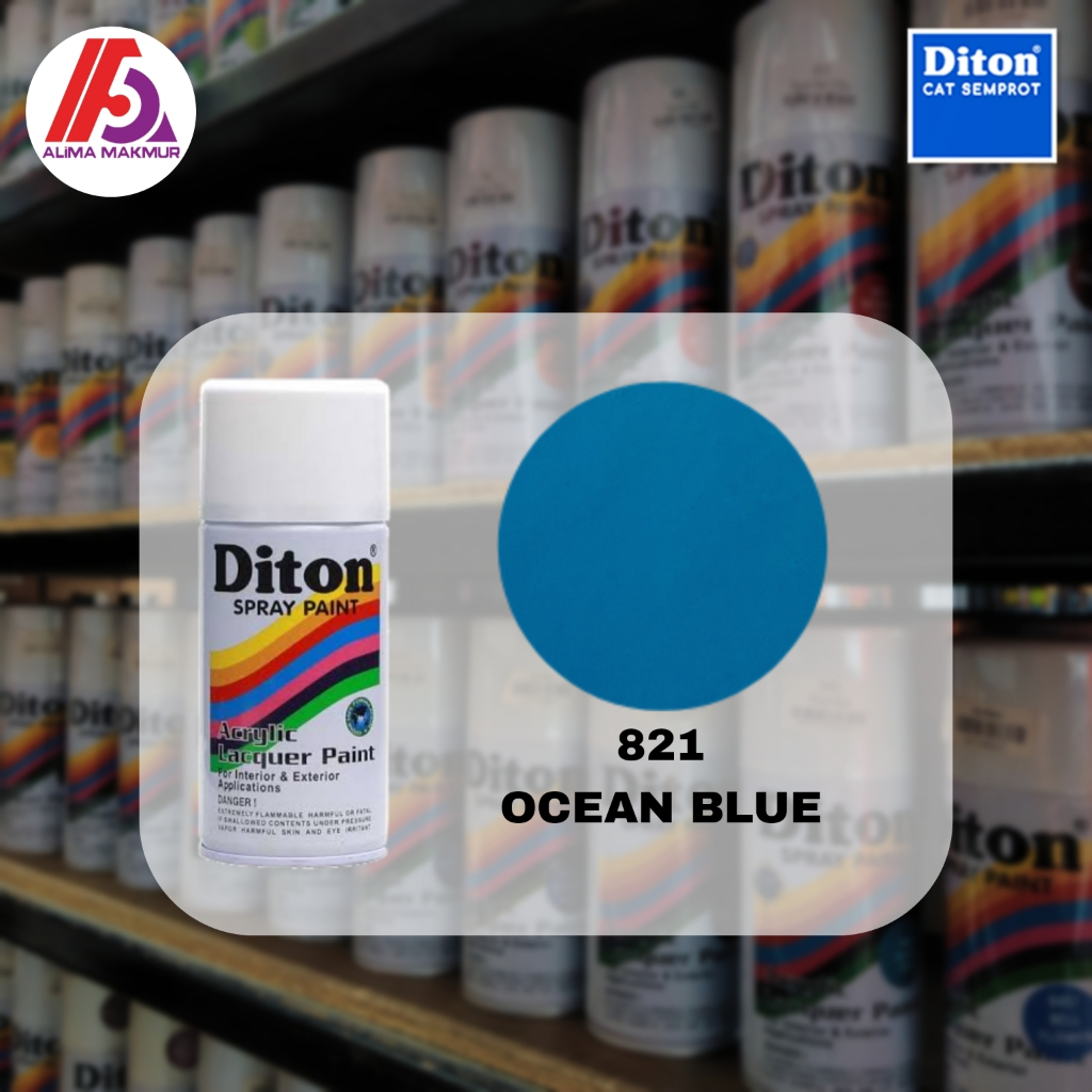 Diton Acrylic 821 Ocean Blue 300cc / Pilok Diton Ocean Blue 821 / Pilok Biru Tua / Diton Biru Tua