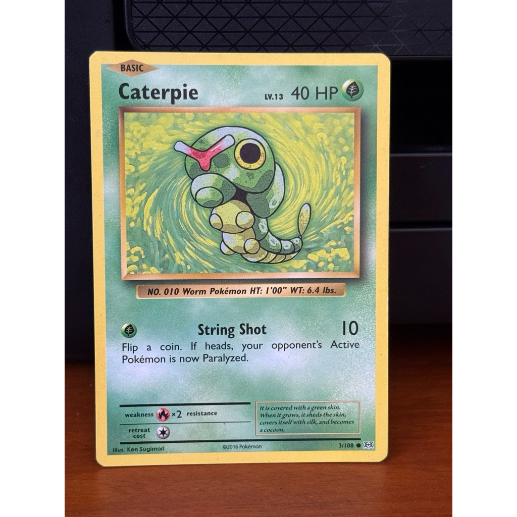 Caterpie pokemon evolutions 3/108 pokemon tcg inggris
