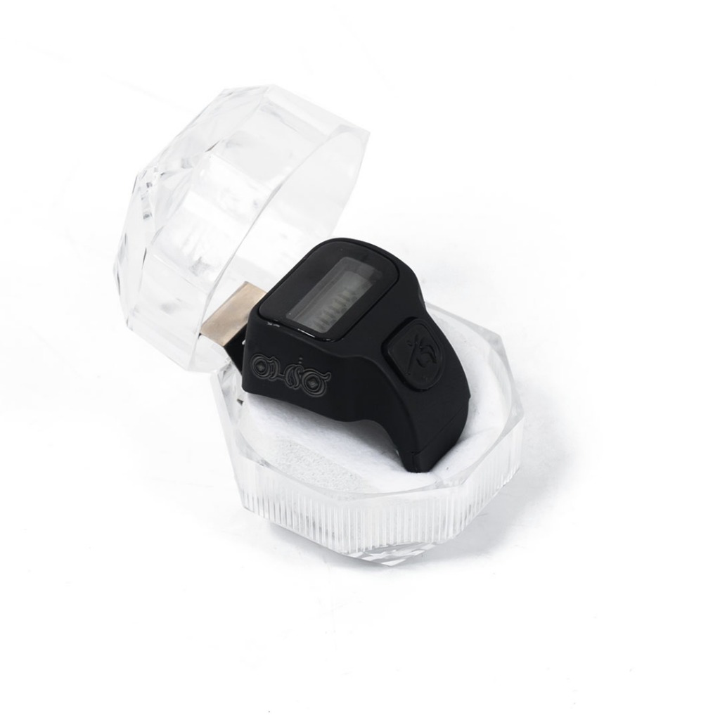 Ohio * Tasbih Digital Hitam I Tasbih Cincin Digital LED I Alat Hitung Dzikir I Tasbih Dzikir Praktis
