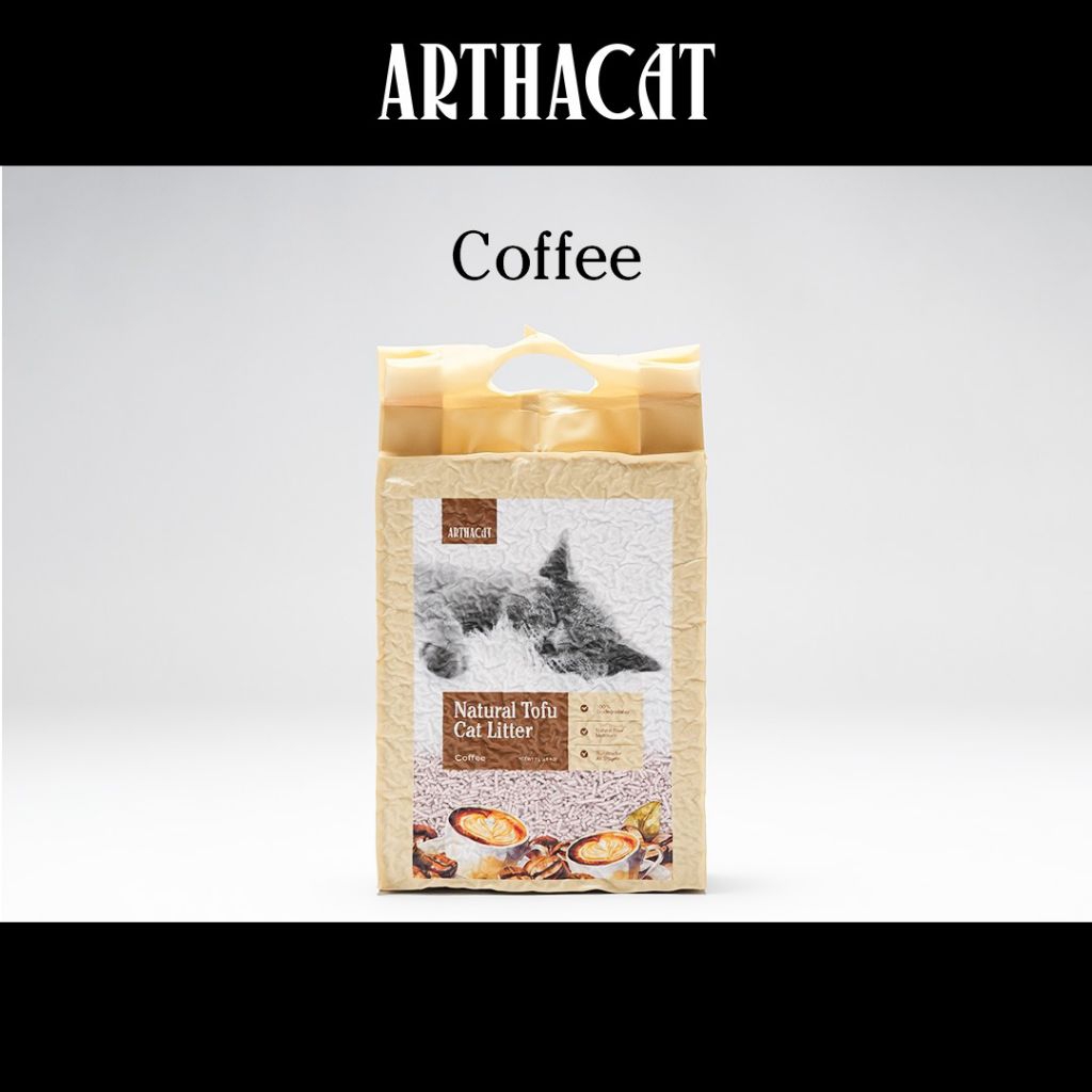 Tofu cat litter Arthacat Coffee 7L, tofu kucing, cat litter tofu