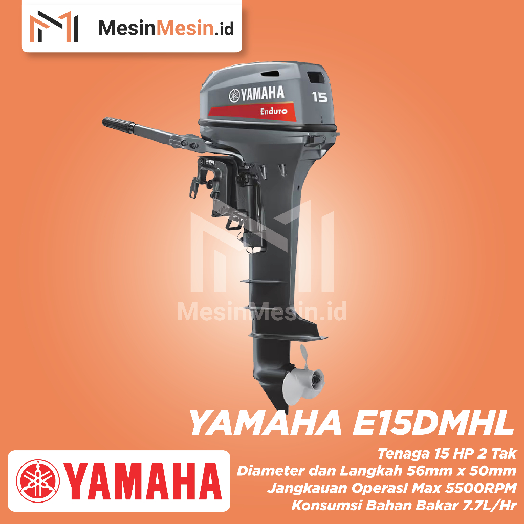 Mesin Tempel / Mesin Perahu / Yamaha Outboard E 15 DMHL - 15 HP