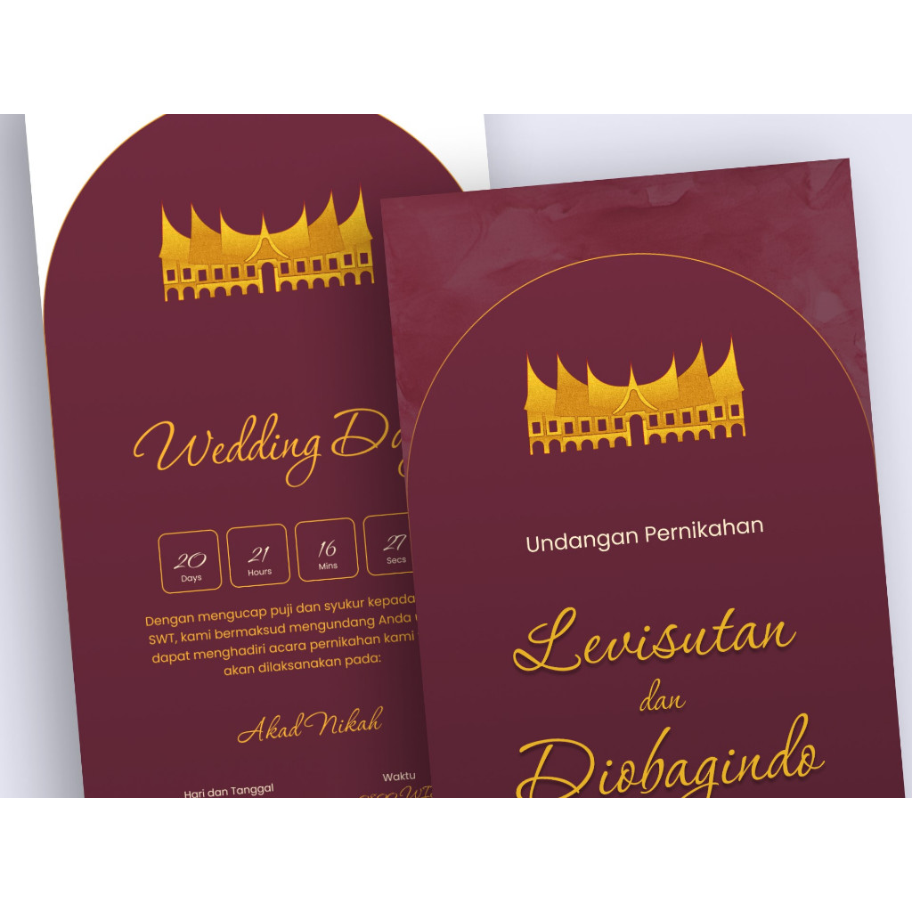 Undangan Pernikahan Digital Website Adat Tradisional Sumatra Barat Premium