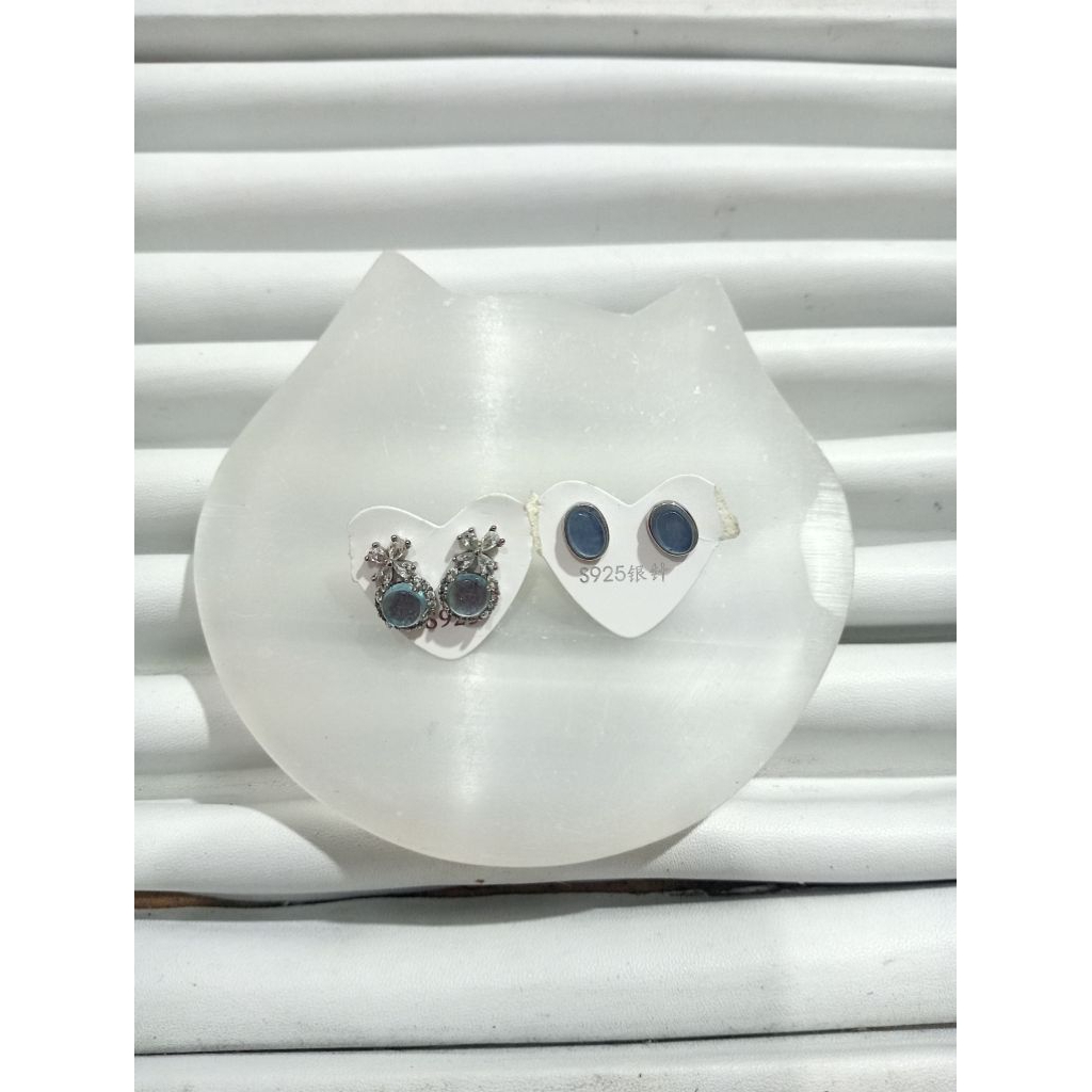 Natural Stone Crystal Aquamarine HQ anting