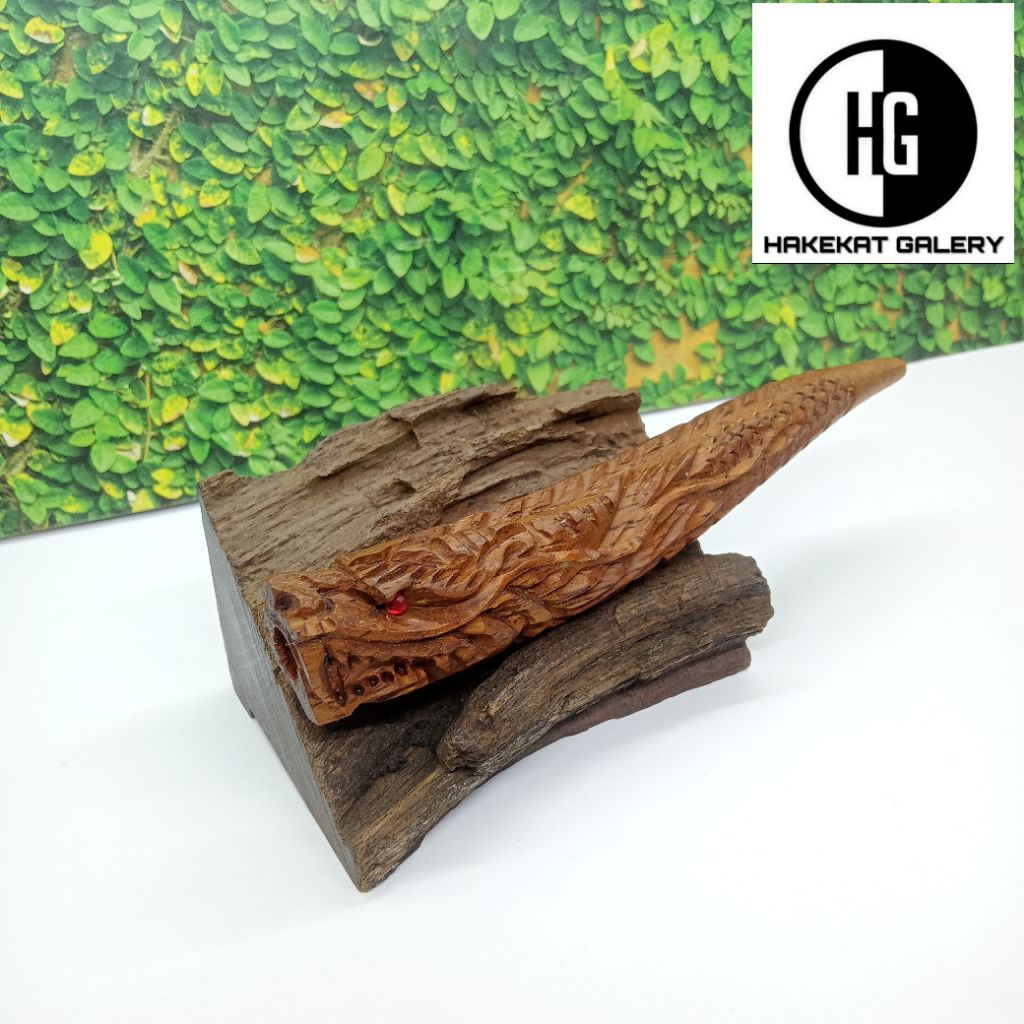 Once pipa klokotan kayu Stigi setegi laut ukir naga C32