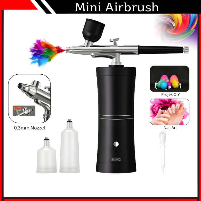 Mini Airbrush Kit Portable Mini Compresor airbrush spray nano mist spray oxygen injector semprotan c